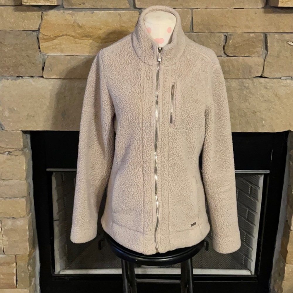 Cozy Calvin Klein zip up w/ zipper details